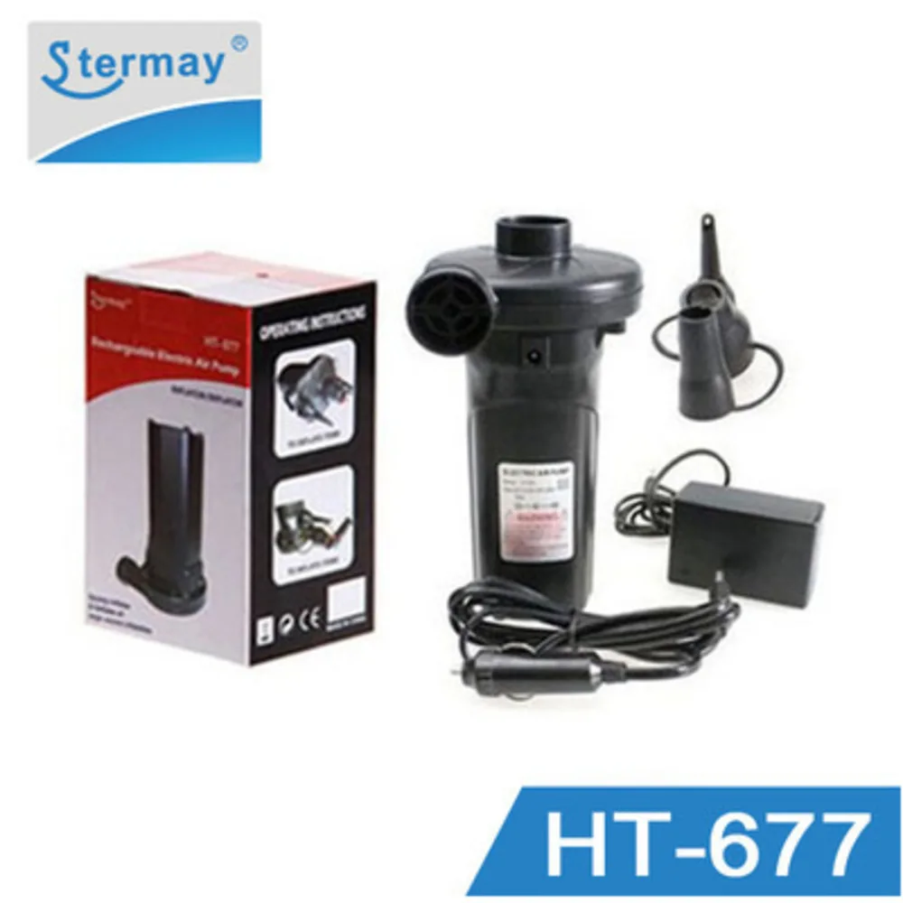 Ht677 Electric Air Inflator Chargable Pump+1900mAh Batteries Used At Home,in Car &Outdoor 3 Nozzles plage accessoire mares