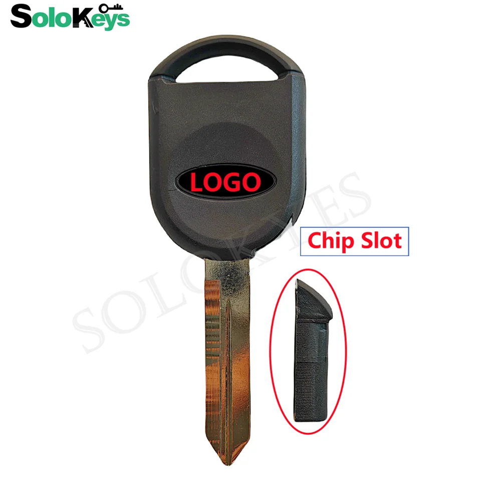 10Pcs/Lot SOLOKEYS Replacement Transponder Key Shell Fob For Ford Taurus  Holder Brand New Blank Uncut Blades With LOGO