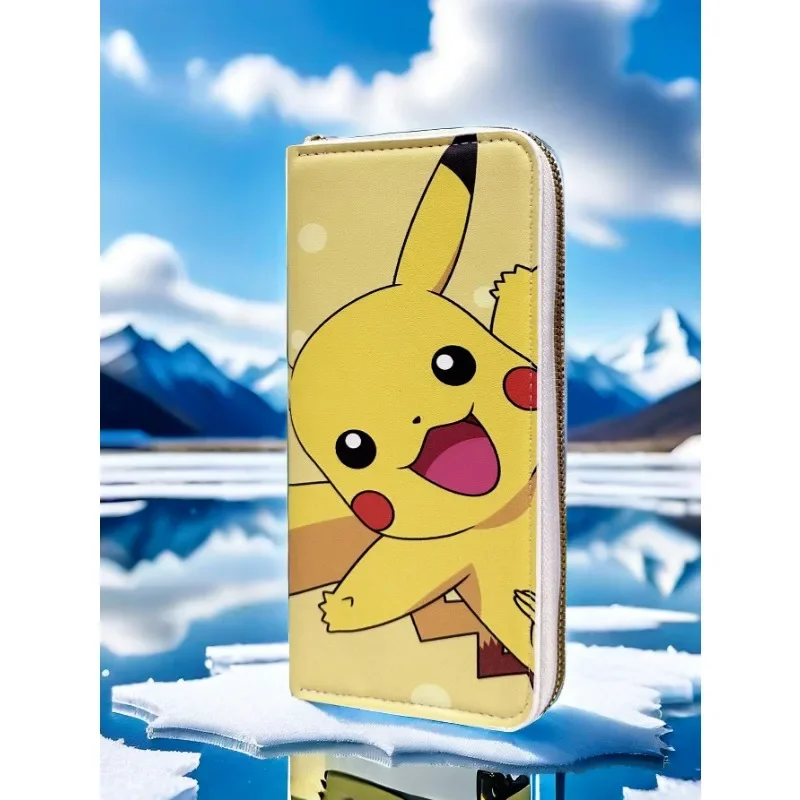 HOT Pikachu Pokémon Long Wallet Male and Female Students Anime Cartoon Large Capacity Mobile Phone Wallet Card Bag Clutch Bag