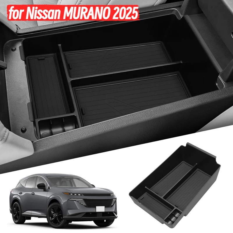 

for Nissan MURANO 2025 Car Storage Box Interior Accessories Center Console Armrest Storage Organizer Tidying Tray