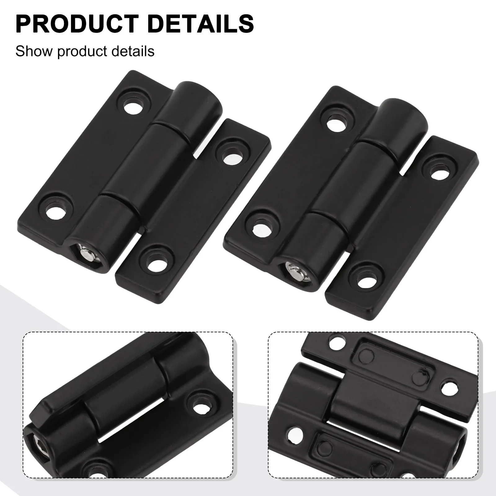 Flat Hinge Adjustable Torque Hinge Hardware Needs Industrial Use Black Industrial Equipment Hinge Versatile Application Hinge