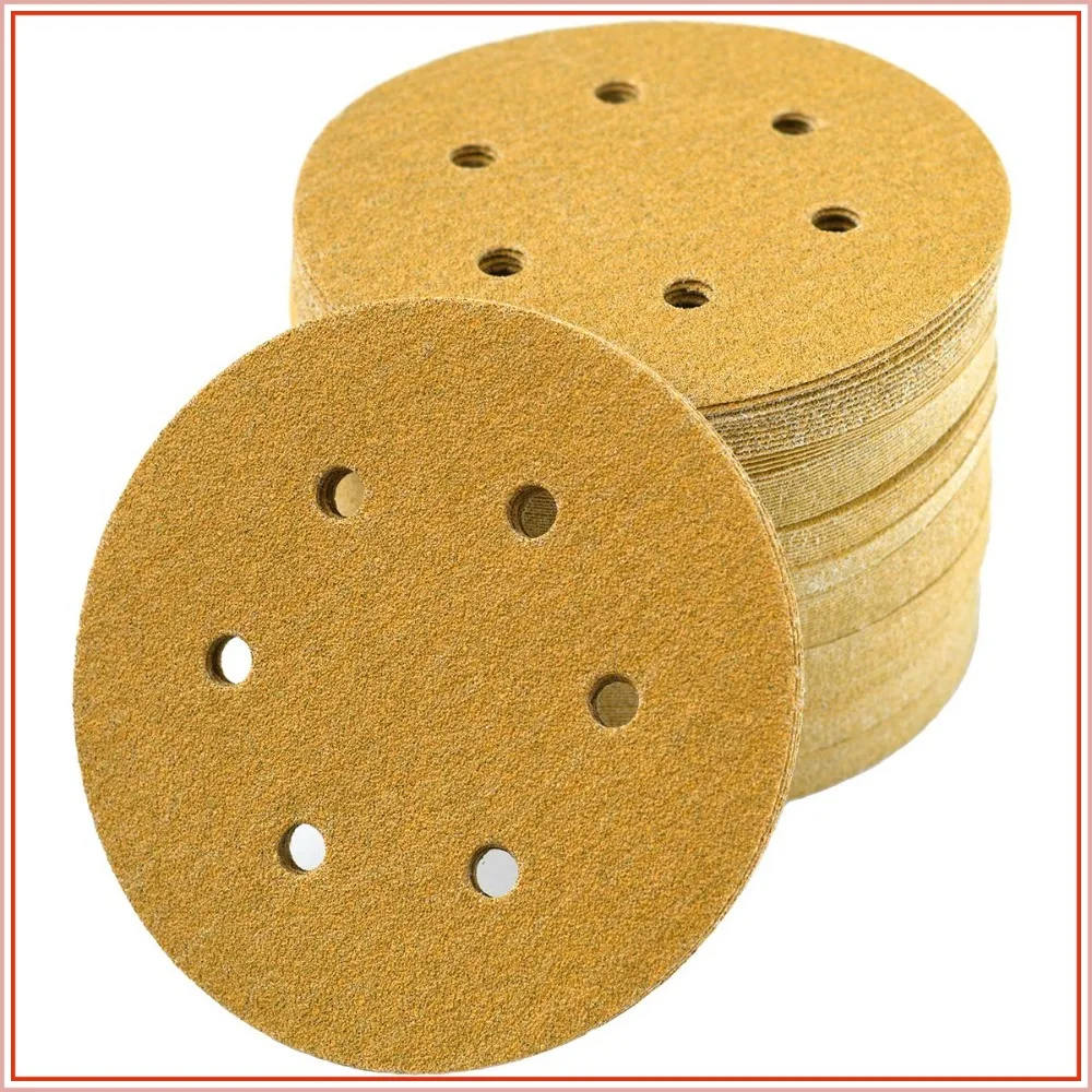 

60 Grit 6-Inch Hook and Loop Sanding Discs, 100-Pack for Orbital Sanders