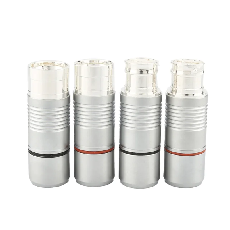

【2025 NEWLY】4Pcs XLR Connector Silver Plated Tellurium Copper Male Female For Microphone Amplifier Audio