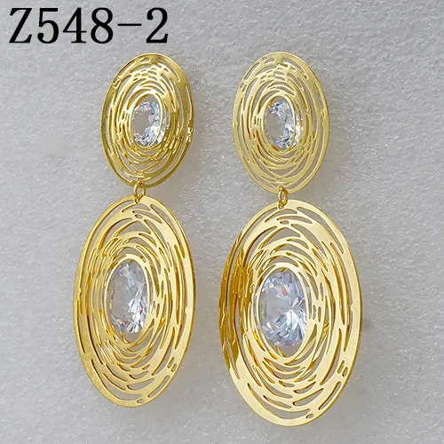 Damen AB Kristall Tropfen-Ohrringe Goldfarben Hohle Strass-Ohrhänger Hochzeit Party Braut Statement-Schmuck Geschenk – Detail 11