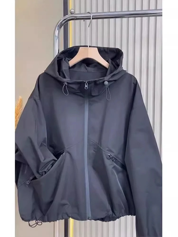 Bla ort Cappotto da lavoro da donna antivento Jaet europeo Sle primavera autunno Cappotto casual da pendolarismo Sle Vestibilità ampia Chiusura con cerniera