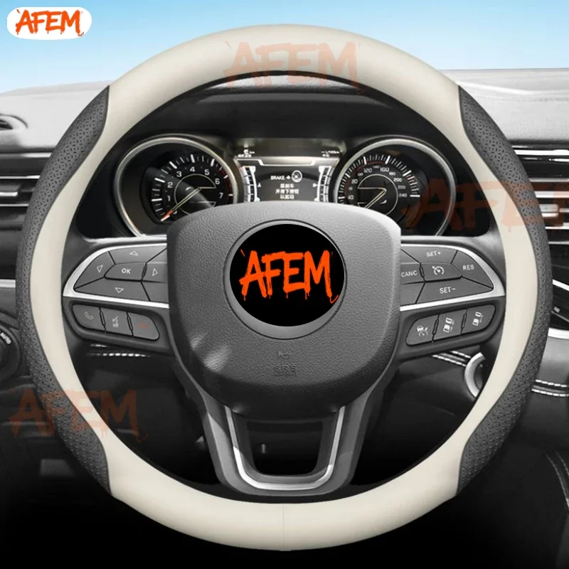 Funda de Cuero Antideslizante para Volante de Auto, Compatible con Jeep Compass, Avenger, Wagoneer Serie L, Serie III 4X4, Grand Wagoneer, Accesorios para Auto