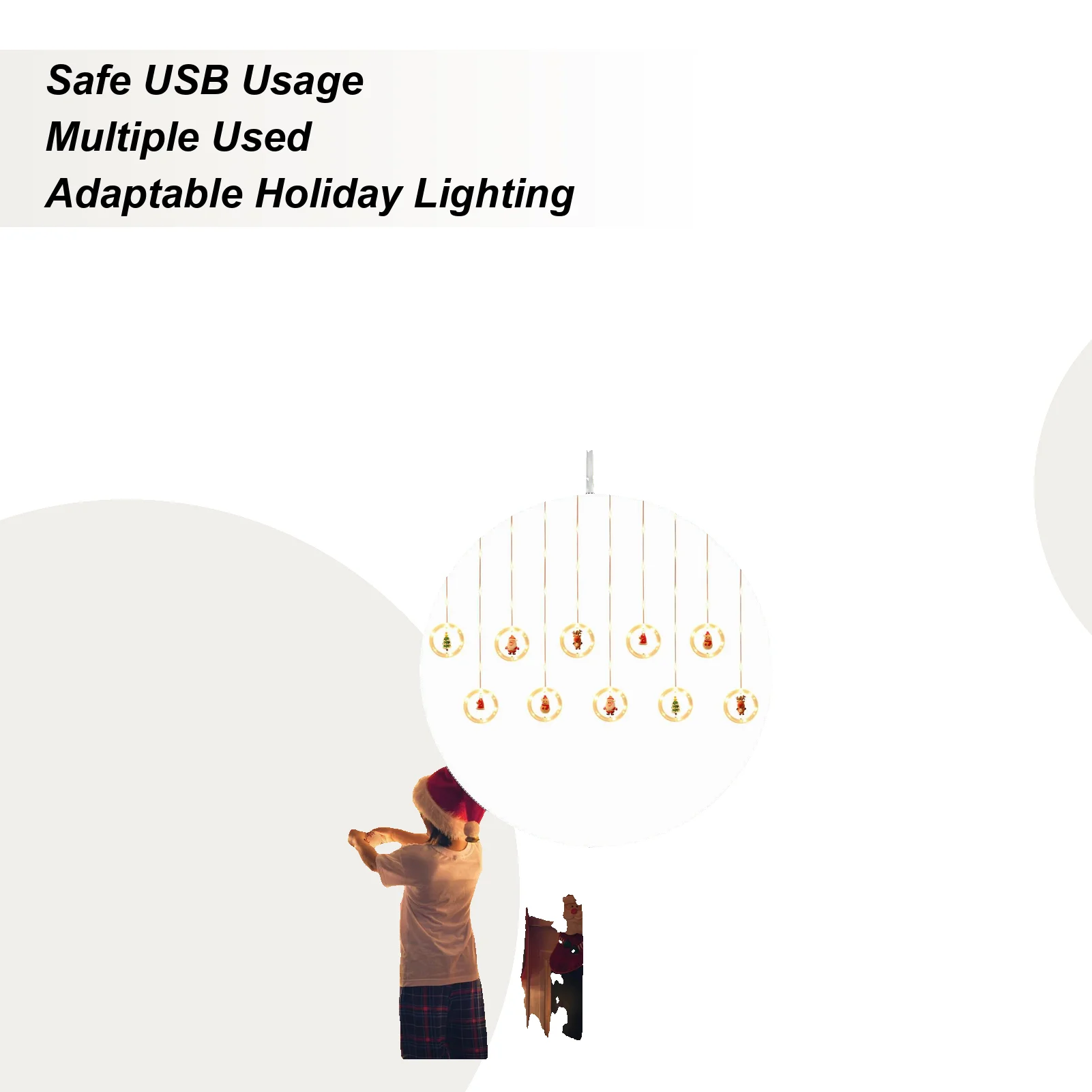 

Оконные светильники Внутренние декоративные рождественские огни для окон Романтическое эстетическое освещение с регулируемой яркостью для праздничного декора елки на свадьбу