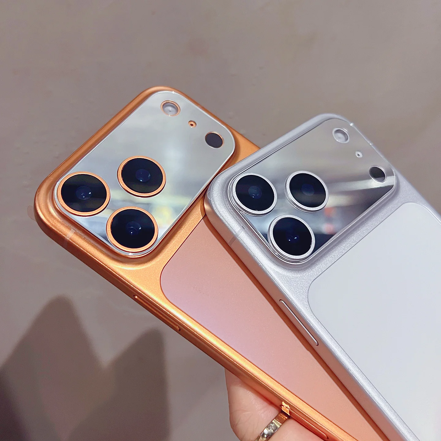 

Hollow Mirror Camera Lens Protector for iPhone 17 pro 17 Pro Max Lens Cover Makeup Mirror for iPhone 17 Pro Rear Lens Cover