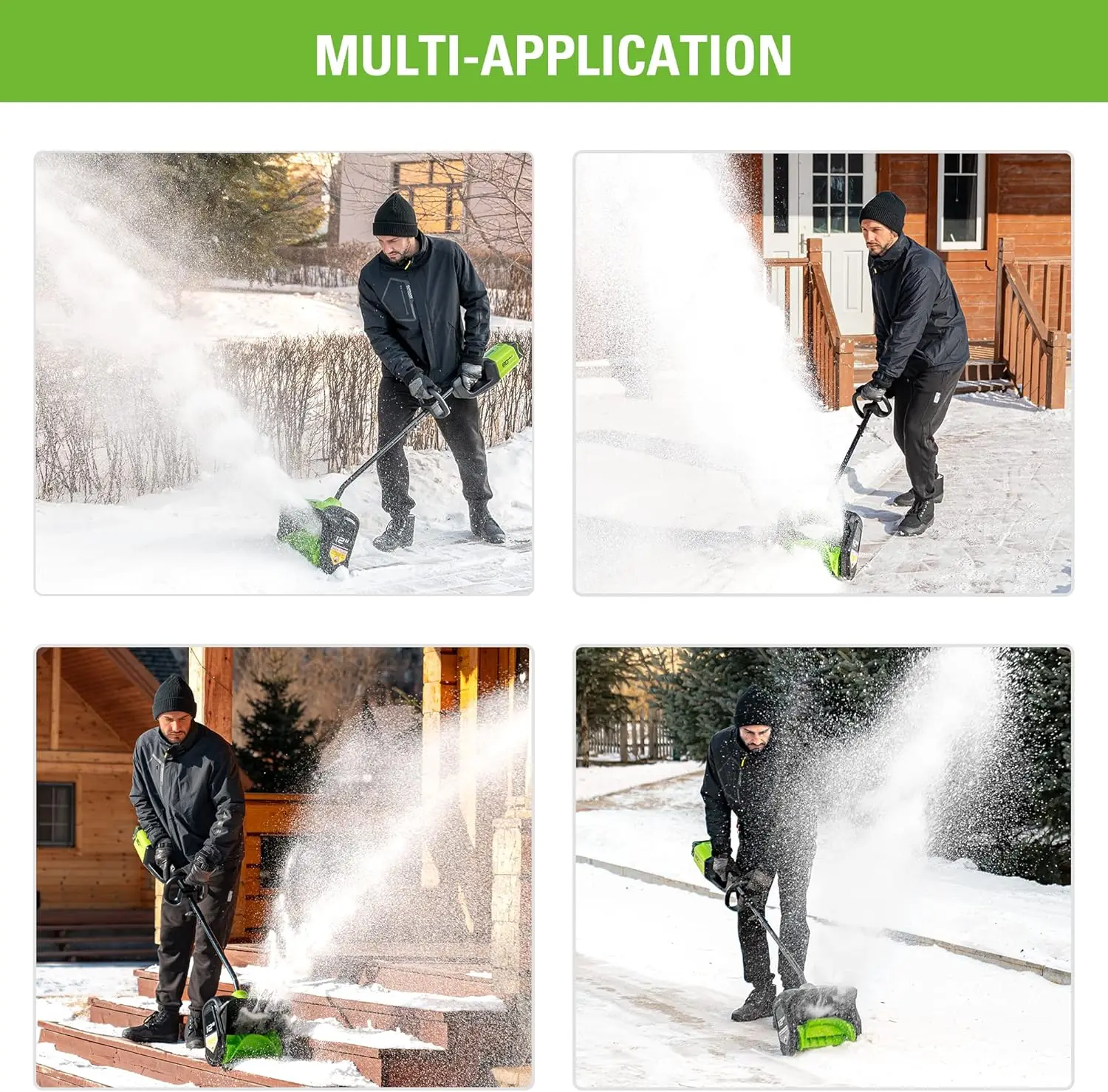 80V (75+ Compatible Tools) 12” Brushless Cordless Snow Shovel, 2.0Ah Battery and Charger Included