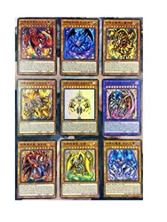 9pcs/set Yu-Gi-Oh! Cartoon Nine Gods Refraction Toys Hobbies Hobby Collectibles Game Anime Collection Cards