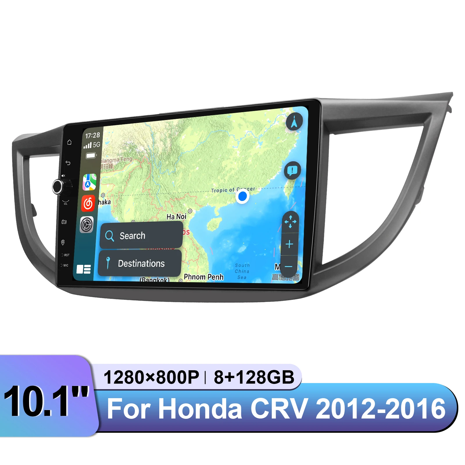 JOYING Newest Auto Android Plug And Play Car Radio Stereo 10.1”Car Video Player For Honda CRV 2012-2016 Support Factory Camera