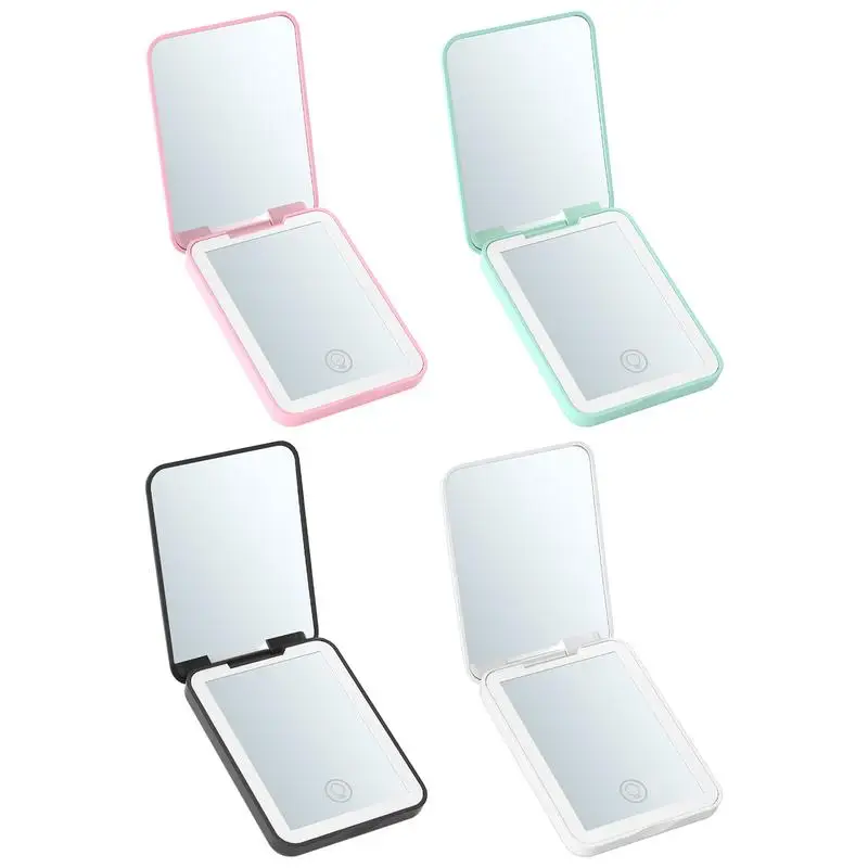 

Travel Mirror With Light Lighted Makeup Mirror Multifunctional Light Up Vanity Mirror Desktop Stand Skin Care Accessories