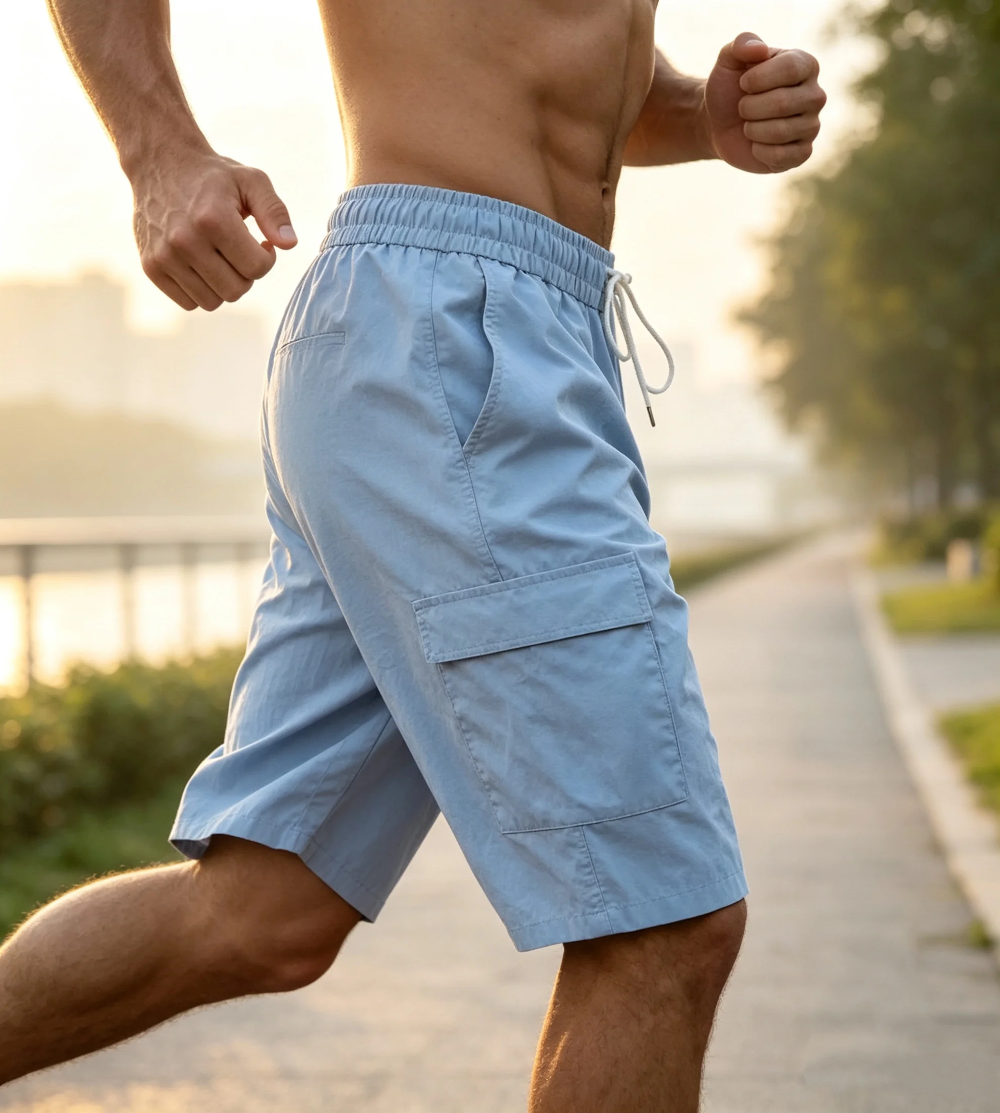 Casual Cargo Shorts MultiPocket Workwear Shorts, Casual Sports Fitness, Lightweight, Loose fit, Sweatabsorbent and Breathable