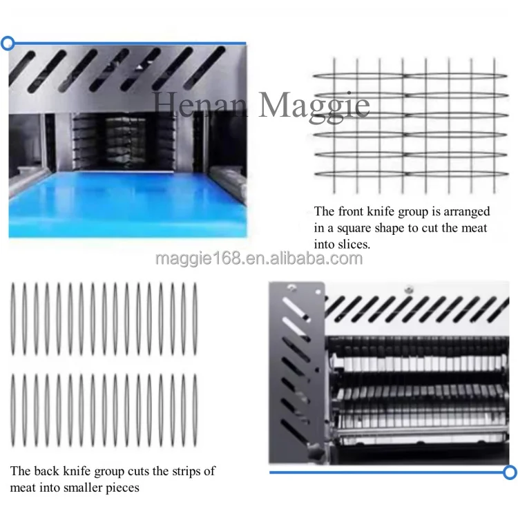 Fully Automatic Dicer Cube Pork Diced Fresh Meat Cutter Chicken Cutting Machine Meat Dicing Cutter Machine