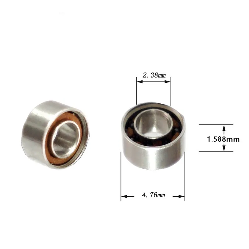 10pcs high speed Handpiece Dental bearing SR133 2.38x4.76x2.38x1.588mm stainless steel hybrid ceramic ball bearings P4