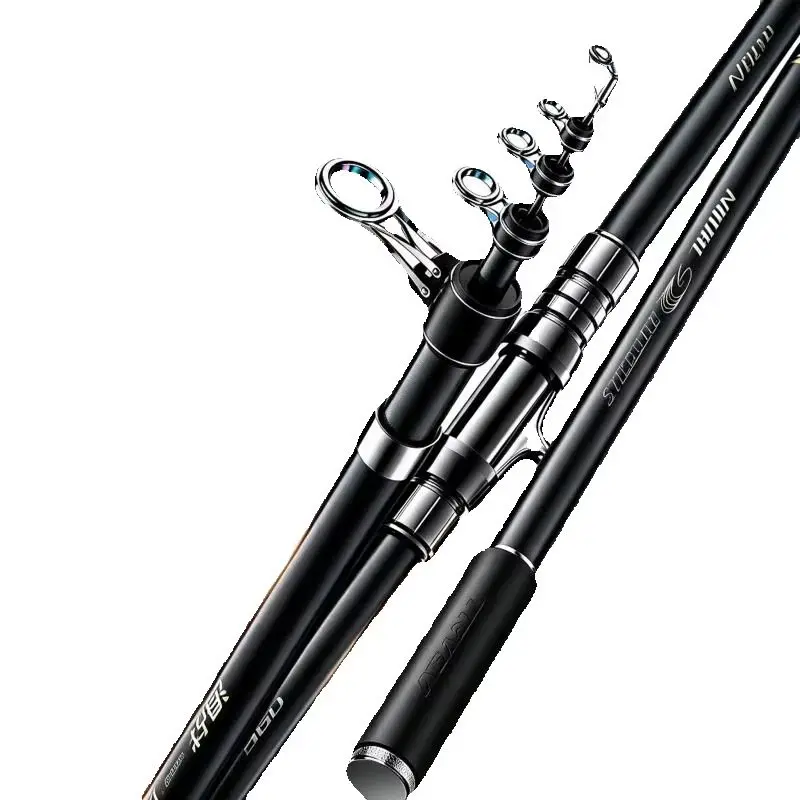 TRY&V Telescopic Rock Fishing Rod High Quality 3m-4.2m carbon fiber Spinning Fishing Rod Carp Feeder Rod Travel Mini Rock Rod