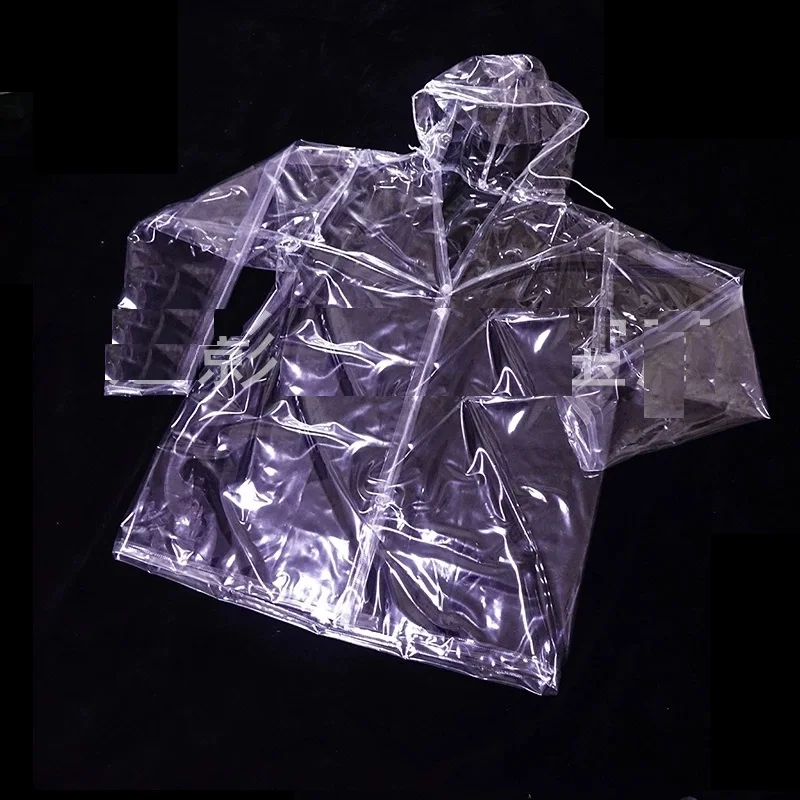Handmake PVC Waterproof Hooded Jacket Rainproof ABDL Pants  Jacke with zipper