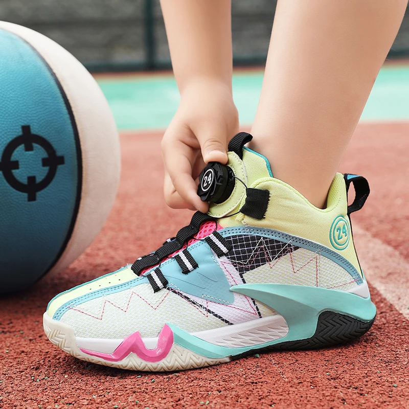 Children Basketball Shoes for Boys Shoes Non-slip Casual Kids Sneakers Breathable Girls Sports Shoes Boy Child Basket Trainer