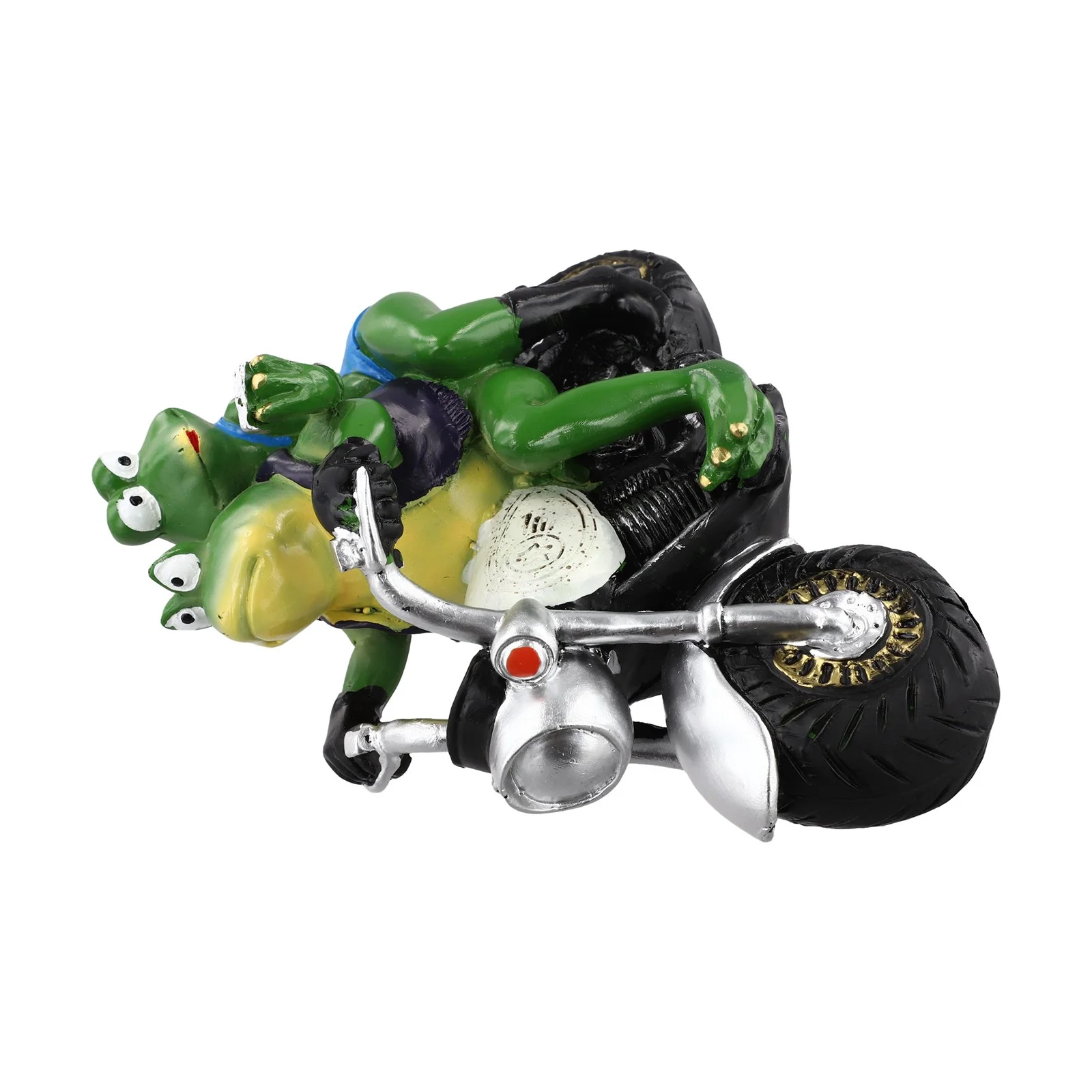 

Unique Decoration Frog Motorcycle Decor Garden Decoration Frog Figurine Fun Decorative Item Garden Shelf Decor