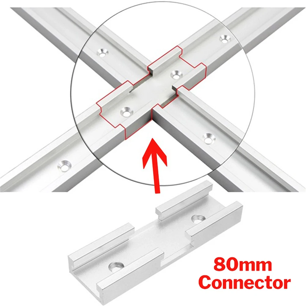 

Fence Connector T Track Slot Practical Aluminum Connector Light Weight Portable Saw Table Bench NEW High Quality