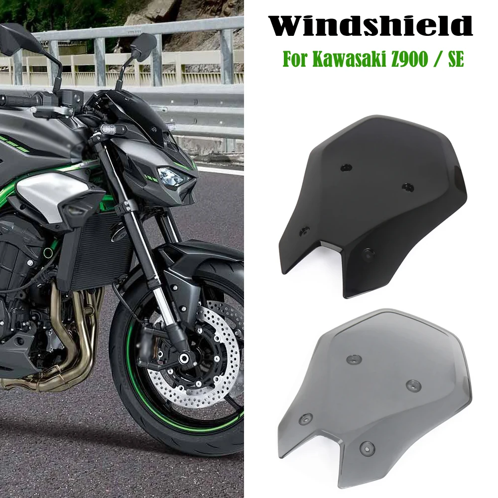 

NEW Motorcycle Acrylic Windshield WindScreen Smoke Black Transparent Screen Accessories For Kawasaki Z900 SE Z 900 2025