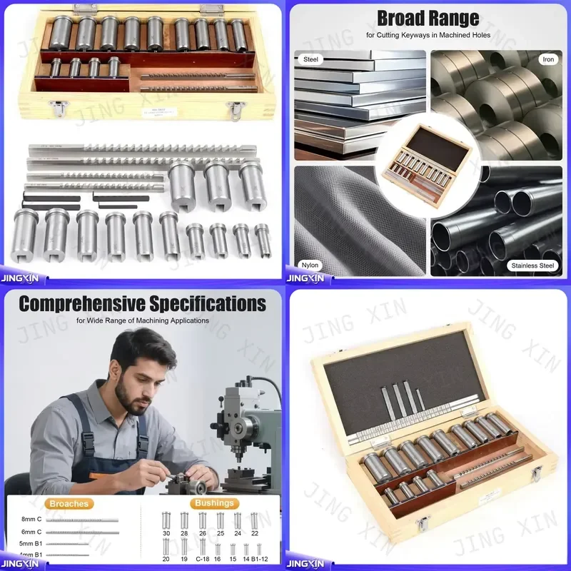 custom for Push Type Broaches Keyway Tools Metric Set Portable Cutting CNC Lathe Turning Machine Tool Industrial Hardware