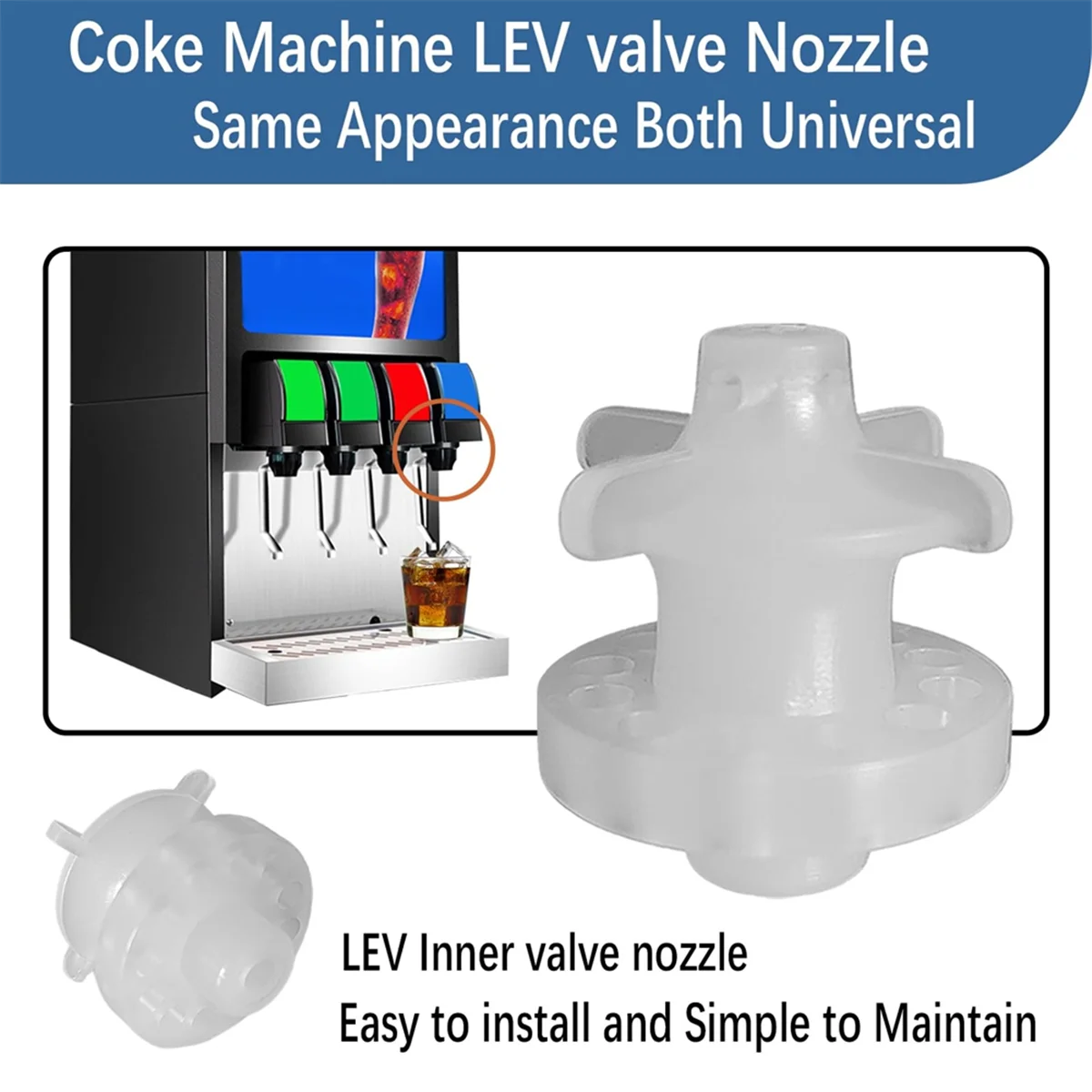 4Pcs LEV Soda Coke Valve 3.0 Diffuser Internal Mixer,for Cola Machine Replacement Repair Valve Assembly 28368