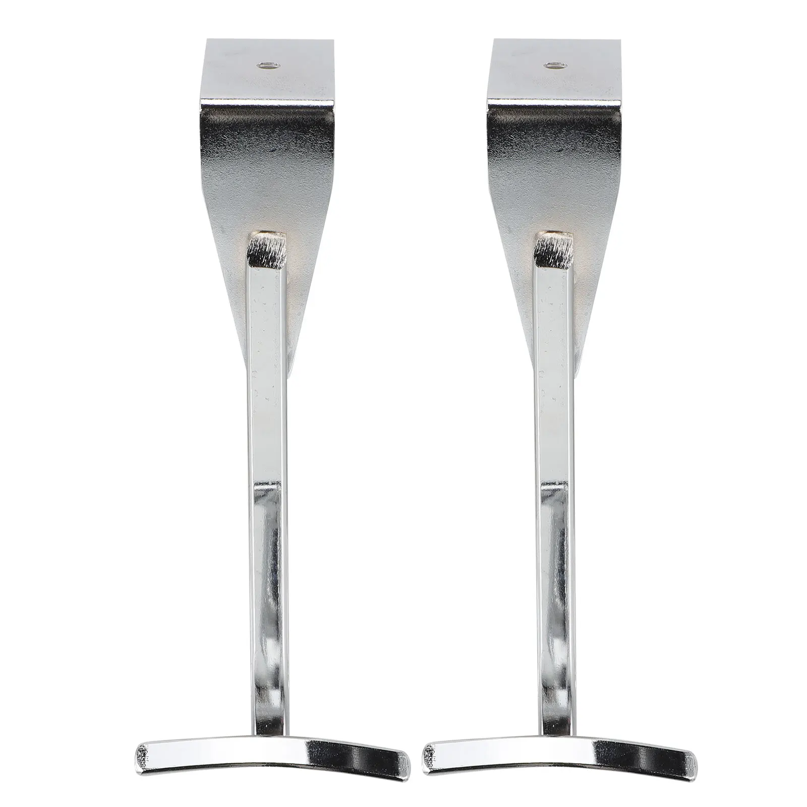 

2pcs Special Shaped Metal Silver Over Door Hanger Punch Free Strong Load Bearing Bathroom Door Hooks