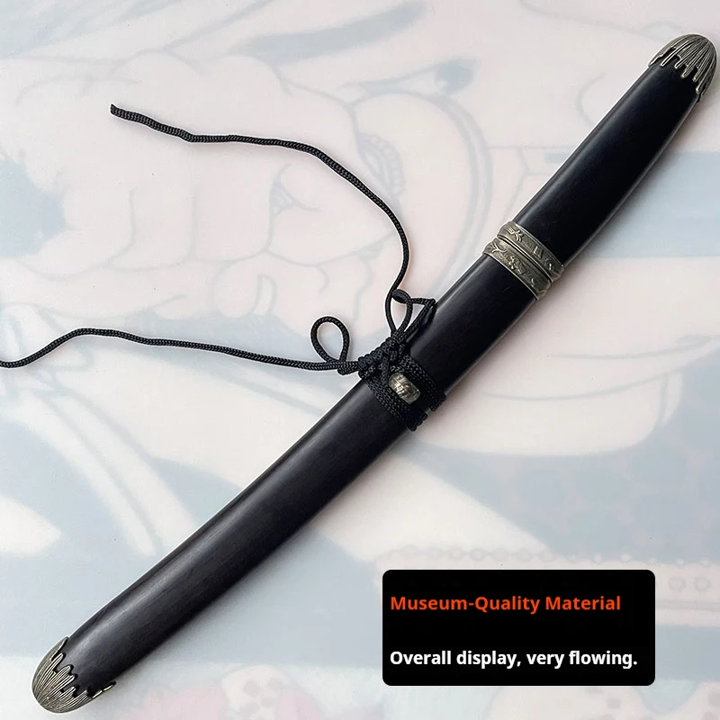 Rib difference short knife wooden knife with sheath iaido wooden knife Japanese sword practice props children's toy