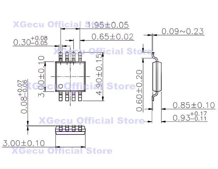 MSOP8 To DIP IC test socket programmer adapter/adaptor/converter for TL866A TL866CS TL866II PLUS or other universal programmers