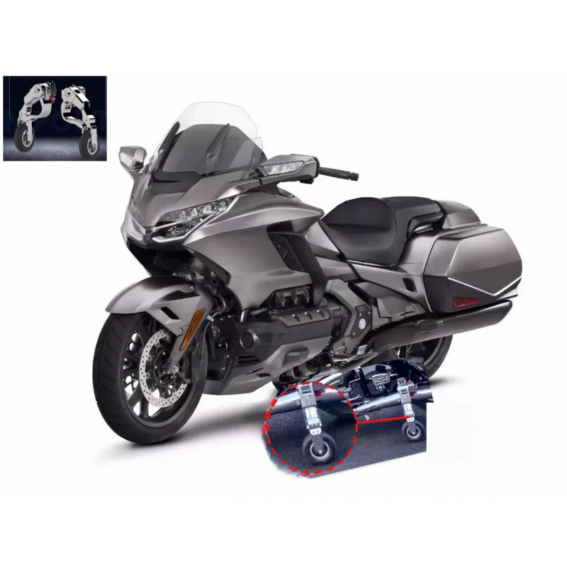 Motorcycle Landing Gear for GL1800 Auxiliary Parking Bracket Frame With Flex Gear Landing Wheels Riding Start