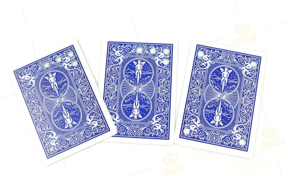 Hollow Card Matrix Card Moving Hole on Blue Poker Back Visual Magic Tricks Wow Magic Toys,Joke Classic Magie Trucos De Magia