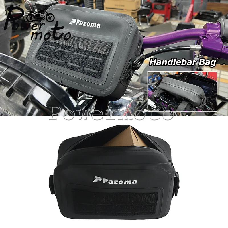 

Водонепроницаемая сумка-органайзер на руль мотоцикла Club Style из материала 840D TPU с системой Molle для Harley Softail Street Bob Sportster