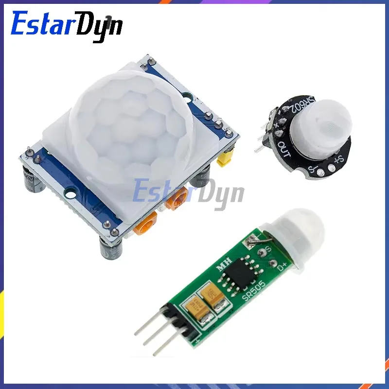 Estardyn HC-SR501 HC-SR505 MH-SR602 Adjust IR Pyroelectric Infrared Mini PIR Human Sensor Detector Module Bracket for Arduino