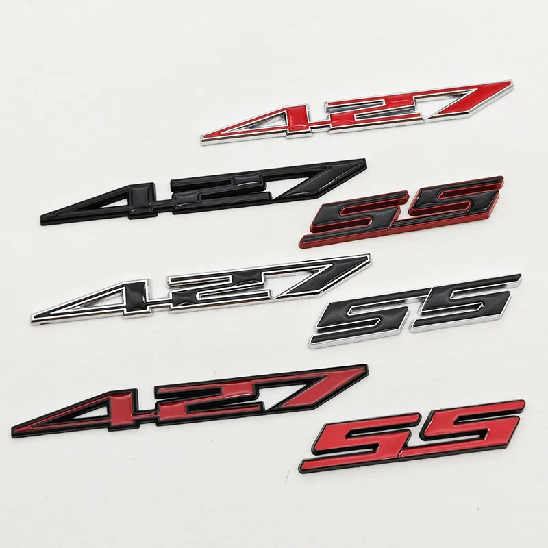 ثلاثية الأبعاد شعار معدني 427 SS سيارة ملصق الحاجز الجانب شارة الخلفي الجذع شعار مائي لشروليه SS 427 سيارة التقييمات العالمية #1