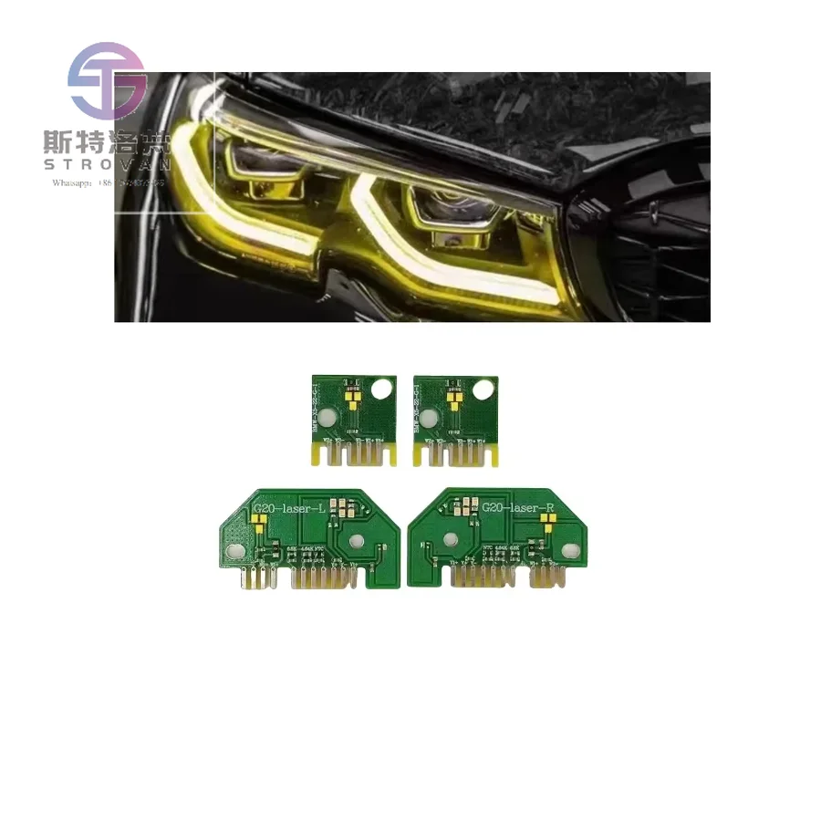 

For BM-W 3 Series G20 G21 G28 2019-2022 Angel Eyes DRL LED Boards Chips Daytime Running Lights Lemon Yellow DRL