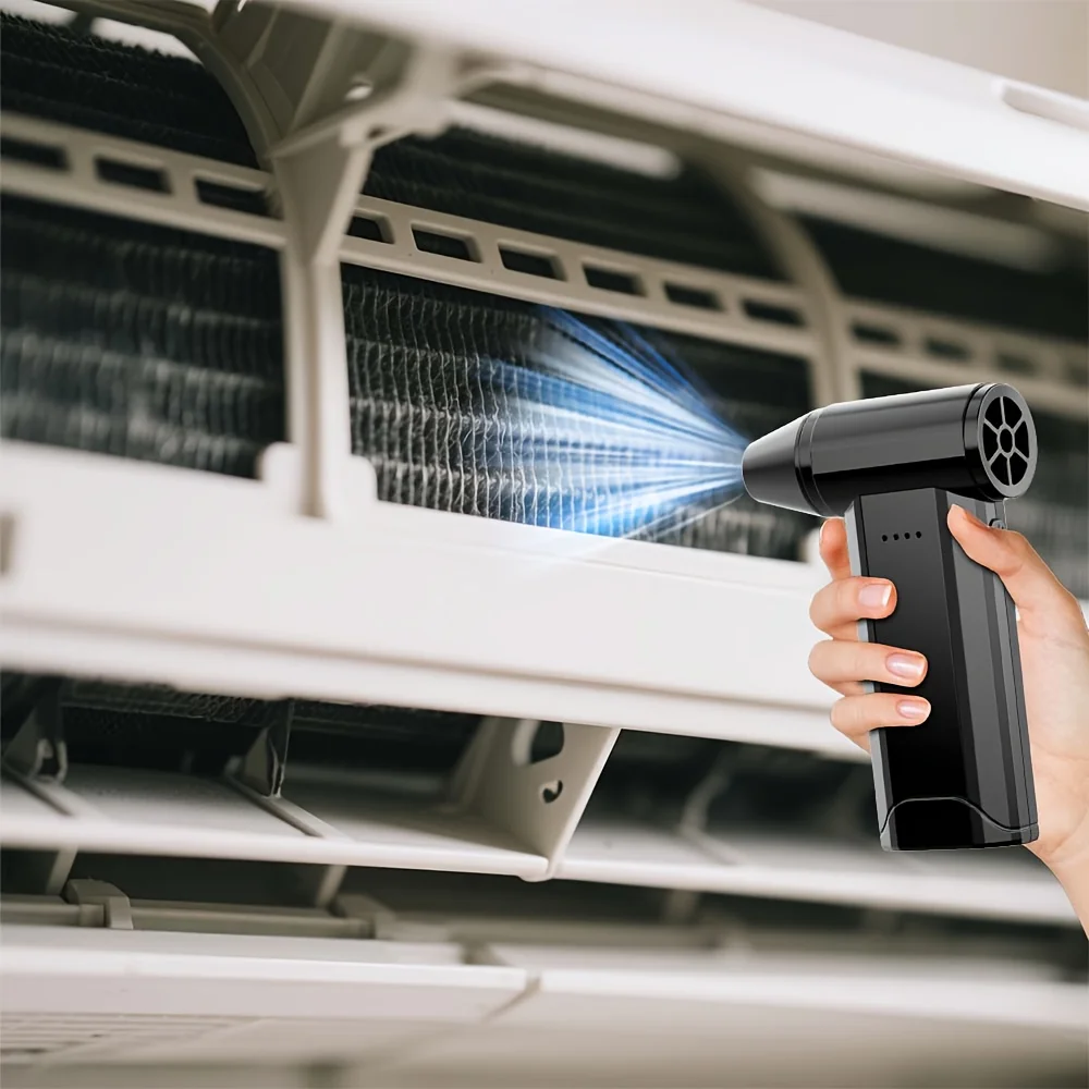 مروحة عنيفة محمولة باليد 950000 دورة في الدقيقة منفاخ هواء قوي مكنسة كهربائية للغبار، 4 سرعات قابلة للتعديل منفاخ مياه للسيارة والرياح والثلج #5