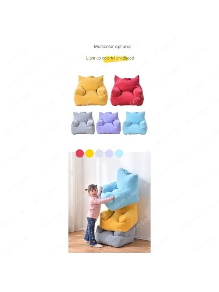 Cute and eco-friendly: Macaron kids sofa for creative bedroom reading nook