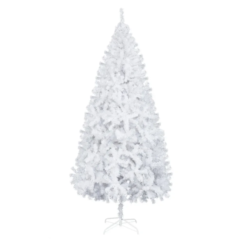 

8ft white 1349 sticks flat head The leaves are made of environmentally friendly flame retardant PVC material, Christmas tree