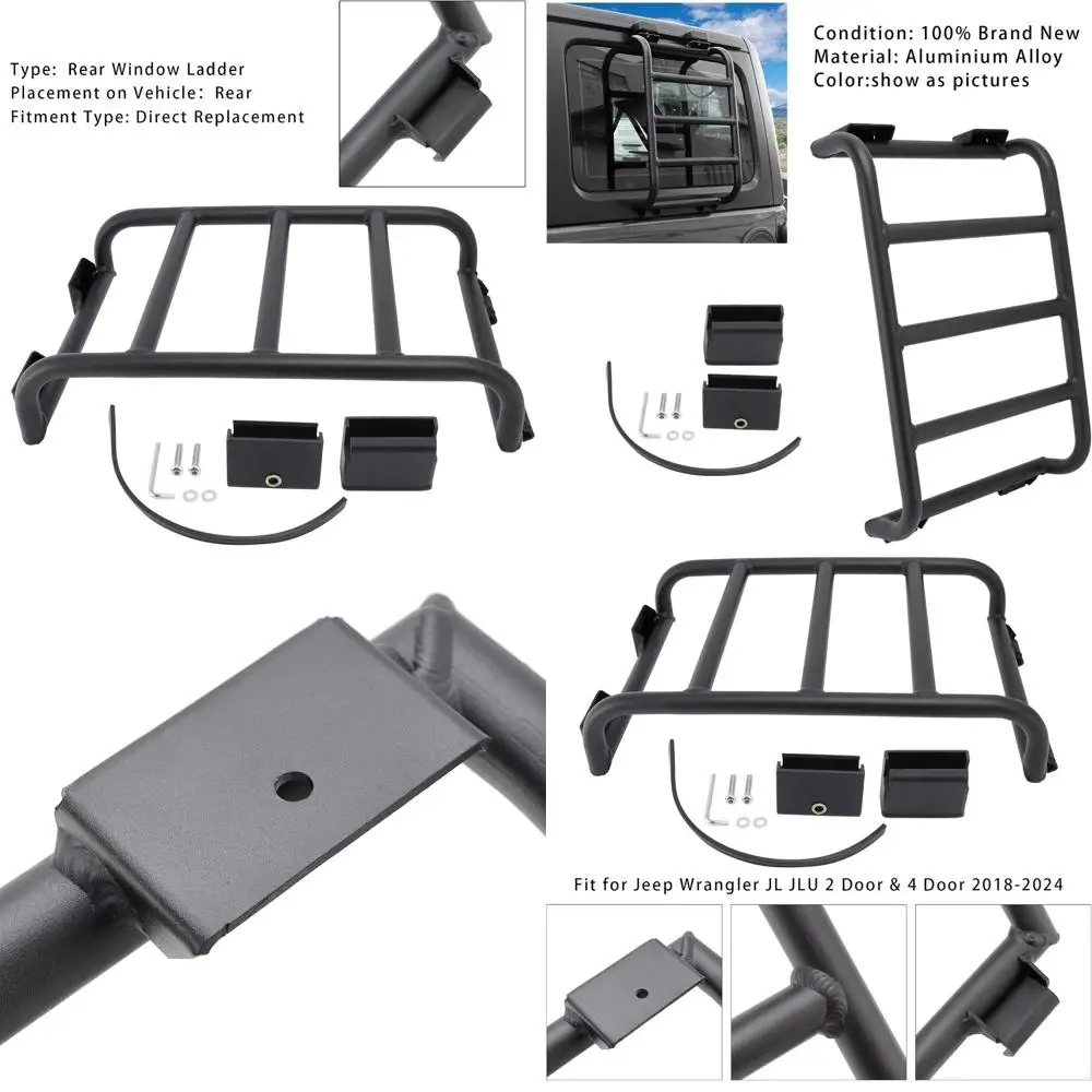 

Лестница на заднее окно из алюминиевого сплава, багажники, функциональные украшения для кузова автомобиля, аксессуары для Jeep Wrangler JL JLU 2018 201
