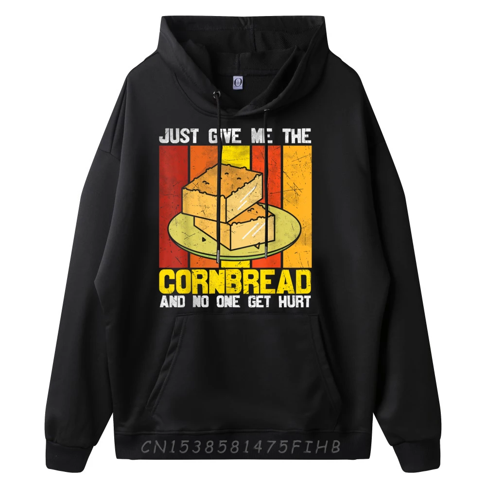 Casualcrazy Long Sleeve Hoodies Father Day Funny Round Neck Hoodies Adult Sweatshrt Just Give Me Cornbread Holiday
