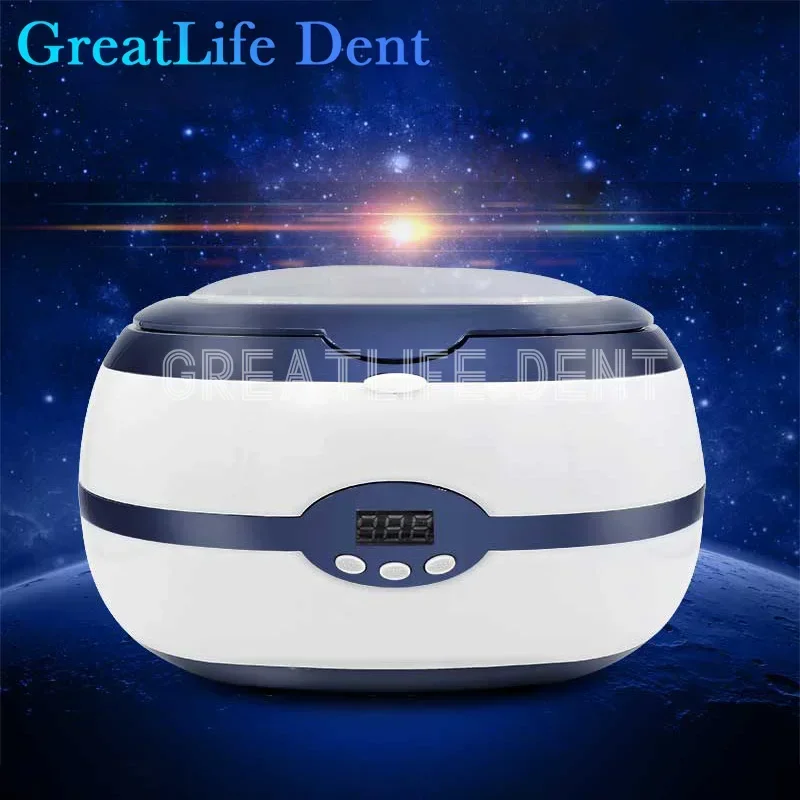 GreatLife Dent Plastic 600ml Round Tooth Glasses Ultrasonic Jewelry Cleaner Machine Jewelry Teeth Mini Ultrasonic Cleaner