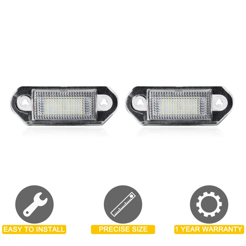 12V LED จำนวนหลอดไฟสำหรับ VW Golf 3 93-99 Vento 1H2 91-98 Jetta 92-98 GOL 2 96-10สีขาวใบอนุญาต Light Assembly