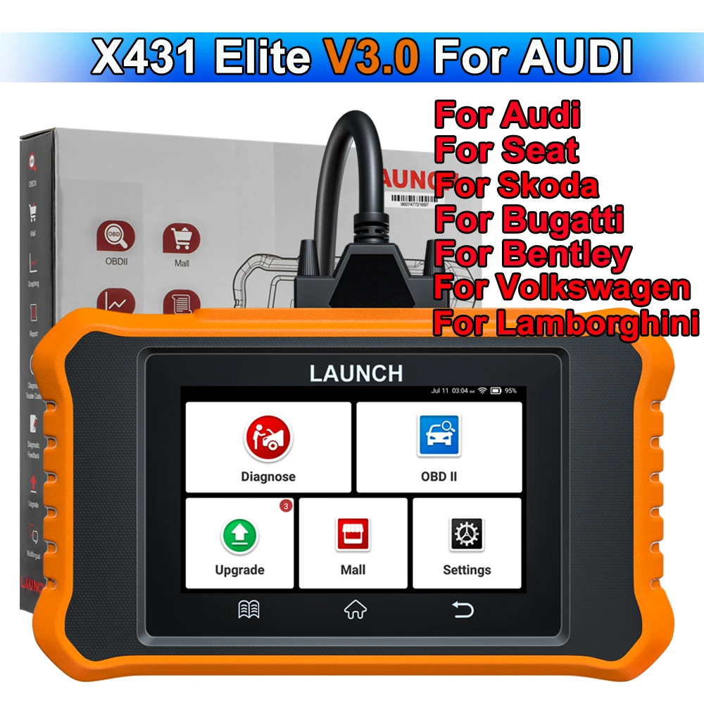LAUNCH Creader Elite V3.0 für Benz OBD2-Scanner, bidirektionales Werkzeug für alle Systeme, alle Reset-Funktionen, ECU-Codierung für Maybach und Sprinter