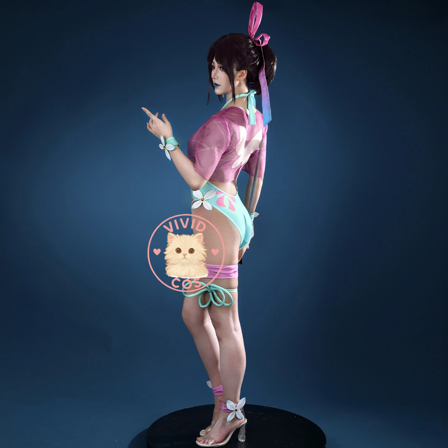 Game Cosplay Costume Anime Psylocke Role Playing Clothes Blue One-piece Swimsuit for Women Comic Con Halloween Party Suits