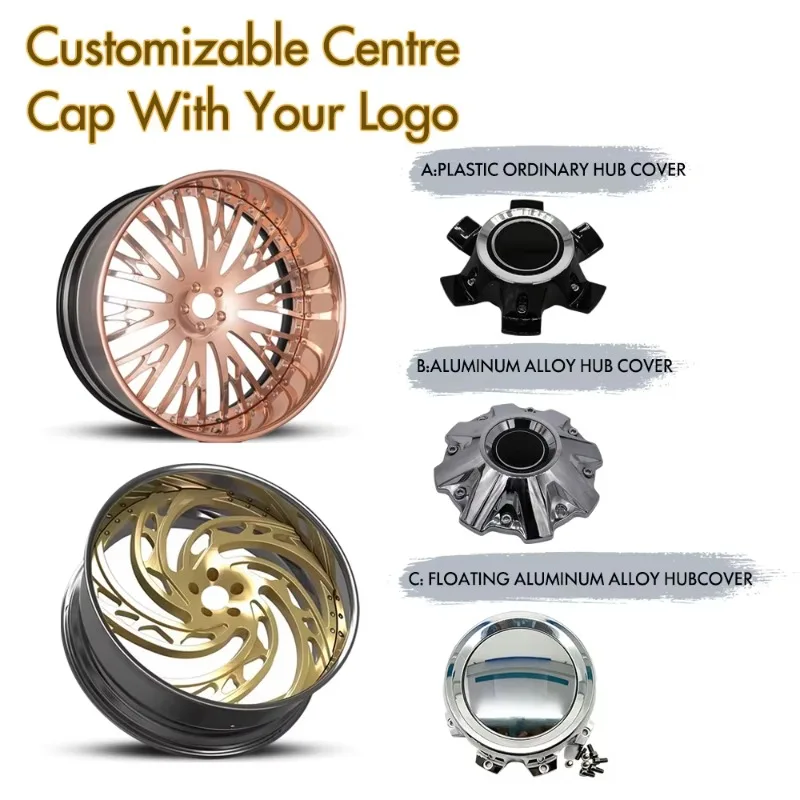Custom Aftermarket RimsJZ Custom Deep Dish Forged Wheels Center Caps 22 24 26 28 30 Inch Forged Wheels Center Caps For Passenger