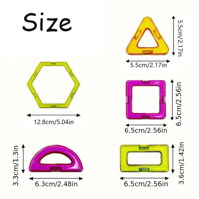 New 84pcs/119pcs Magnetic Building Blocks, Large Size STEM Toy, Educational Building Block Set, Magnetic Toy, Children's Toy,