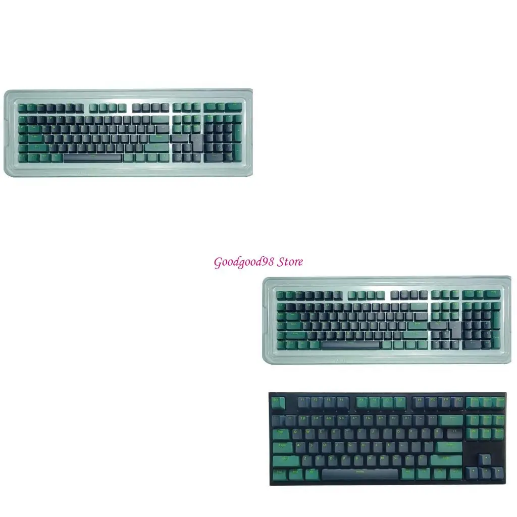 

117 шт. двухцветные колпачки для клавиш с двойной инъекцией, толстые колпачки для клавиш из ПБТ OEM, набор колпачков для игровой