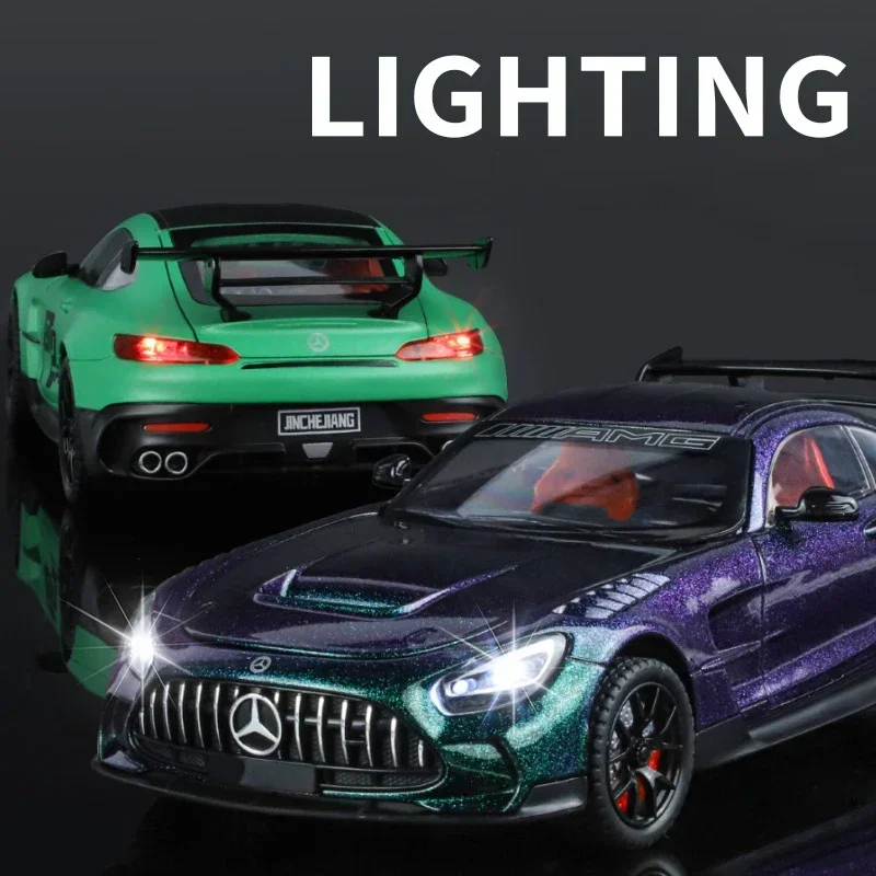 1:24 Mercedes Benz AMG GT  Alloy Miniature Car Diecast Metal Scale Car Model Sound＆Light Collection Children Toy Vehicles Gifts