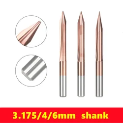 1pcs Milling Cutter 3.175/4/6mm Shank CNC Carving Bit 20,30,45,60,90 Degrees V Shape End Mill 2 Flute Engraving Bit Router Bit